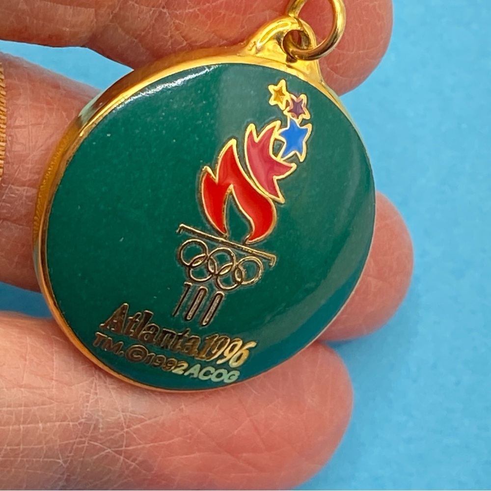 HALLMARK 1996 Olympic Pendant New With Box Keepsakes Green Gold